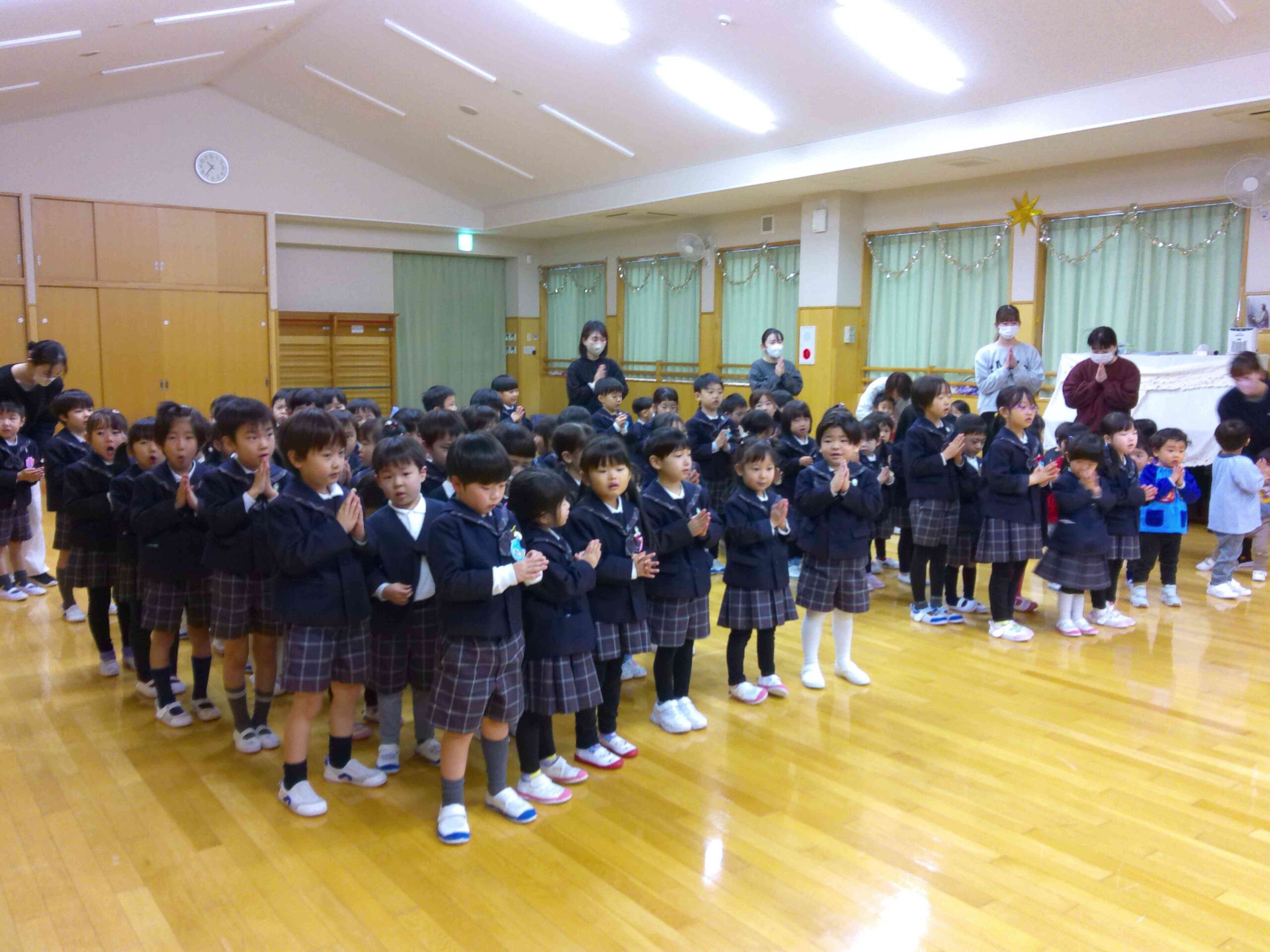 待降節の集会～4回目🕯～と第二学期終業式｜亀田カトリック幼稚園
